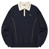 オープンカラースウェットシャツ [DARK NAVY]