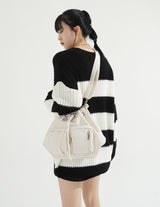 Damage Stripe Over-fit Knit