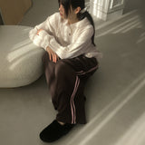 Paul Two Lines Track Coloring Wide Sweatpants