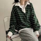 Lao Rouge Fit Color Collar Danjara Sweatshirt T-shirt