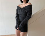 phillip two-button off-shoulder nt