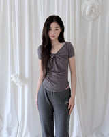 Luna Summer Twisted Shirring Top