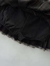 Halftone Pleated Check Skirt 232937697
