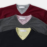 LMN サマーレイヤリングクロップVネック半袖Tシャツ (8 colors)
