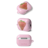 Pink Strawberry Airpod Case