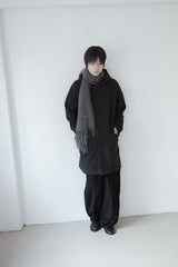 relaxed hood wool coat