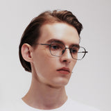 Knouun Square titanium glasses CODE. 102. A Dark Gray