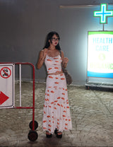 Goldfish lace cancan two-piece set