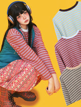 ミルクストライプT (3color)