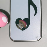 [MADE] MELODY PHONE CASE BLUE (silver mirror bumper)