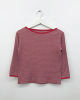 Rue Striped 3/4 Sleeve T-shirt (2color)