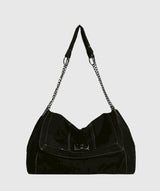 LOOK STITCH SUEDE CHAIN BAG (4COLORS!)