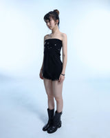 Eyelet 2 - Way Wrap Skirt - Black