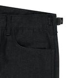 flare washed denim pants (black)