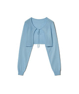 85-VIVAJ020 Light Crop Knitwear Bolero 6color