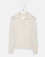 Bekil Henry Neck Collar Wool Long Sleeve Knit