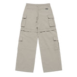 25SS DAMAGE WASHED WIDE CARGO PANTS IVORY