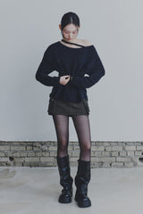 ルビーフックオーバーニット black