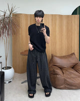 [1+1] Reton Stitch Muscle Knit Short Sleeve Tee