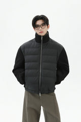 Fur Collar PU Puffer Jacket