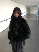 [Quilted Lining] Bento Collar Fur Jacket