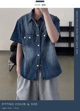 Weron Regular Denim Short Sleeve Shirt