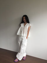 Peep Wide Cargo Pants (3color)