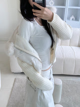 モーション2wayジッパーキルトニットパンディング (3 Colors)