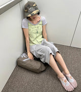 ピグメント フォールド バミューダパンツ