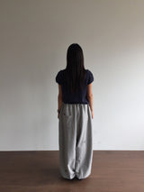 Kiko cap sleeve half knit (2color)