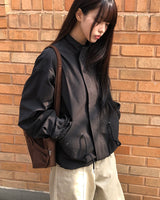 Lokel High-Neck String Lightweight Short Field Jacket