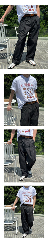 [S/S] リネンタックハーフバンディングパンツ