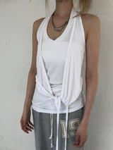 WRAP HALTERNECK SLEEVELESS