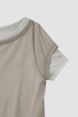 Mesh Layered Top / Beige