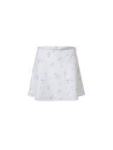 Floral flare skirt (White)