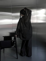 crinkle sheer overfit shirt (2color)