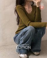 [MADE]Cloi wool ribbed knitwear