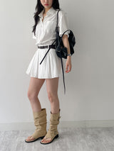 Two-buckle open-toe flip-flop boots