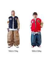 オーバーサイズバーシティジャケット パッチ付き