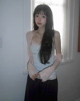 [MADE] Heart-Drop Lace & Cubic Heart Camisole