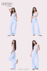 Object Sleeveless Flare Pants Sweat Suit Set (SET)