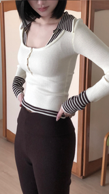 preti collar button u-neck nt