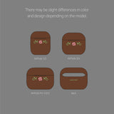 oab flower airpods case (brown)