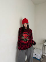 Rose stripe T
