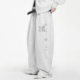 Simple One Tuck String Pants_WHITE MELANGE
