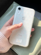 dot phonecase 半透明ドット柄ケース ベビーピンク