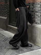 M2 WOOL REVERSE TUCK SLACKS