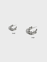 マルチハッシュタグスモールフープピアス (Silver)