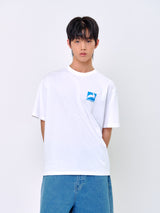 RABBIT T-SHIRT_White/Blue