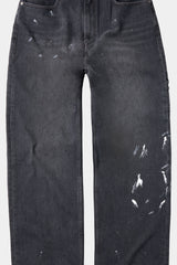 エイジスプラッターカーペンターデニムパンツ(Washed Black)